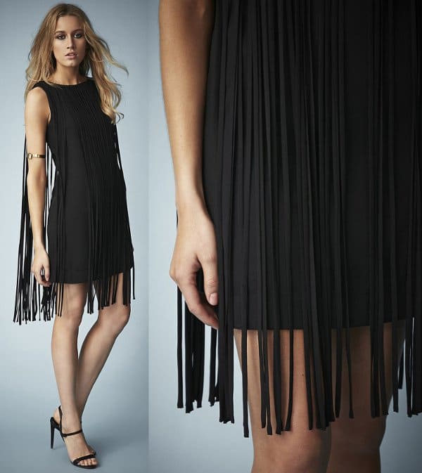 Kate Moss for Topshop Long Fringed Tassel Dress