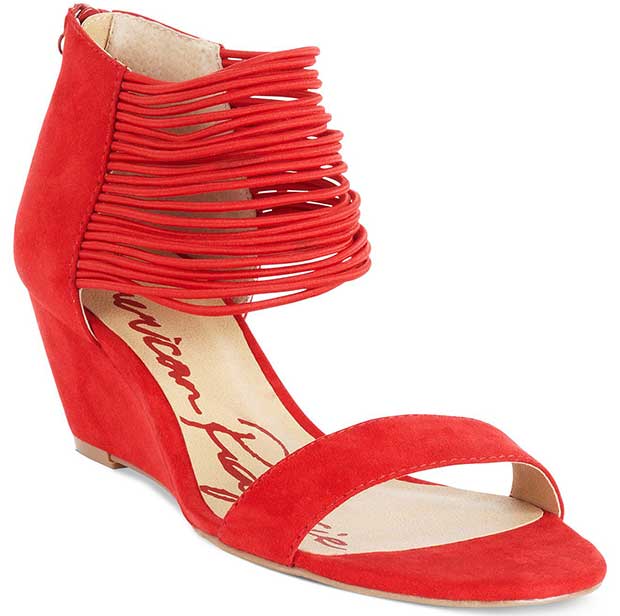 American Rag "Carllie" Demi Wedge Sandals in Red