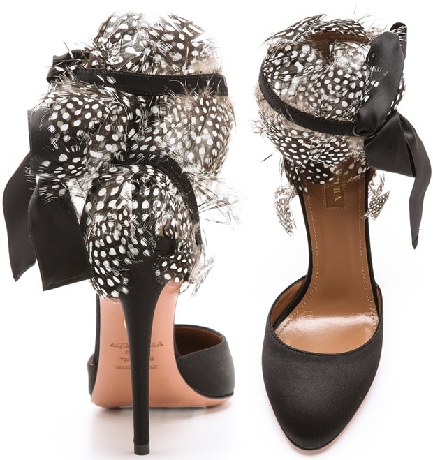 Aquazzura "Madison" Feather Pumps