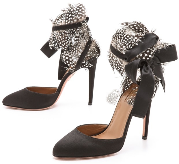 Aquazzura "Madison" Feather Pumps