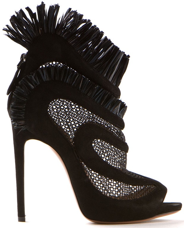 Azzedine Alaia Black Mesh Sandals