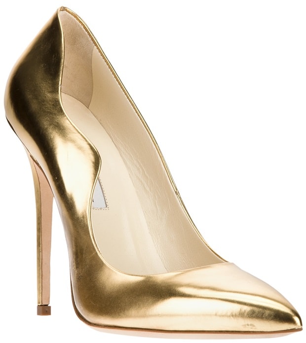 Brian Atwood Gold Besame Pump