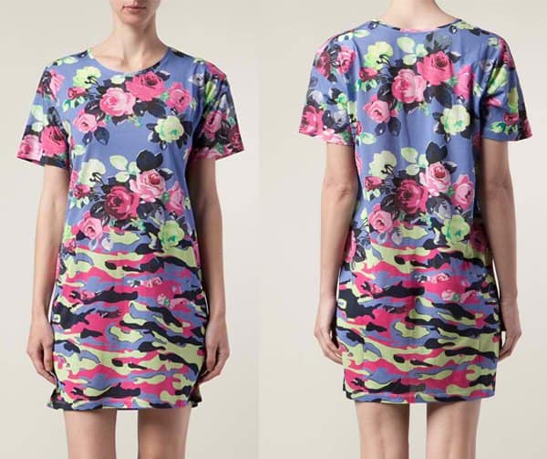 Carven Camo Tshirt Dress