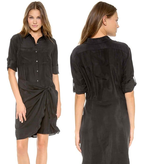 DKNY Sarong Button Thru Shirtdress