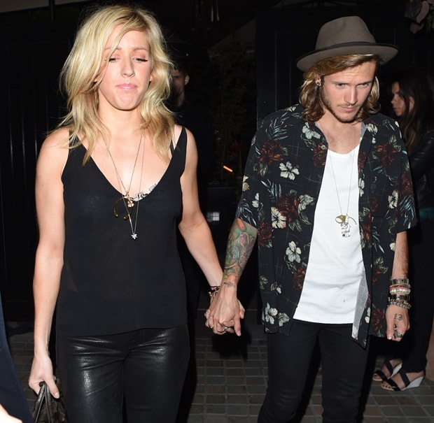 Ellie Goulding and Dougie Poynter at the Chiltern Firehouse in London, England, on June 24, 2014