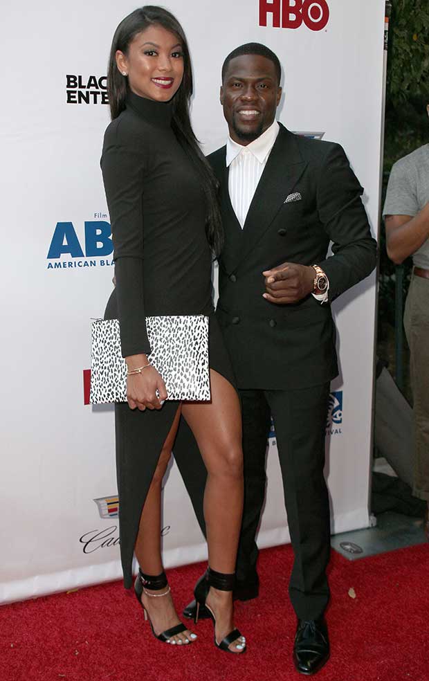 Eniko Parrish and Kevin Hart at the 'Think Like a Man Too' premiere during the 2014 American Black Film Festival at SVA Theatre in New York City on June 19, 2014