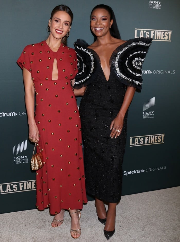 Gabrielle Union and Jessica Alba at the premiere of L.A.’s Finest