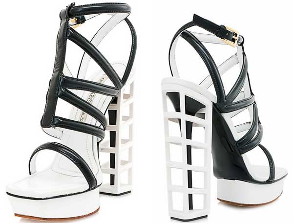 Gianmarco Lorenzi Cage Leather Sandals
