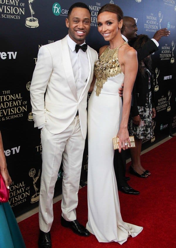 Giuliana Rancic with Terrence Jenkins at the Daytime Emmy Awards