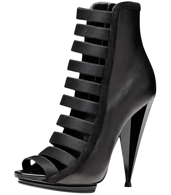 Gucci "Olimpia" High-Heel Booties in Black