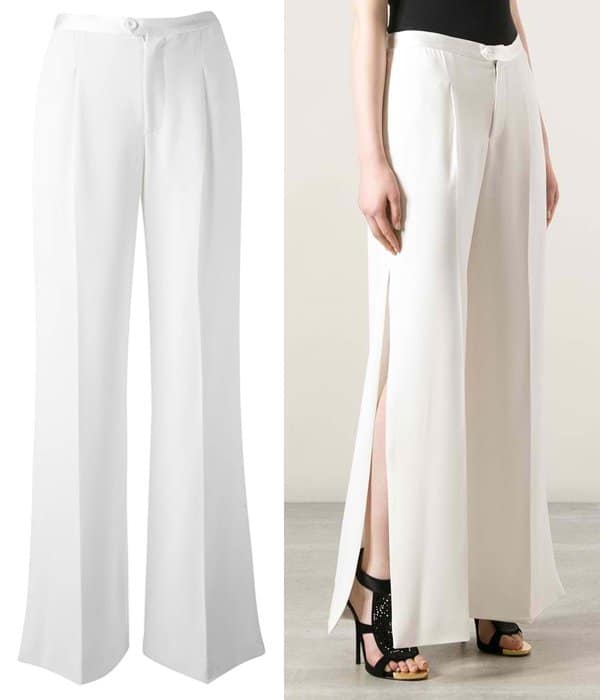 Haute Hippie Flared Crepe Trousers