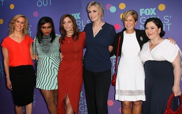 Heather Kadin, Mindy Kaling, Chelsea Peretti, Jane Lynch, Yeardley Smith, and Alex Borstein