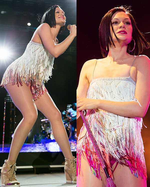 Jessie J lights up the stage at Rock in Rio Lisboa in Lisbon, dazzling in a bold fringed mini dress and wedge sneakers that matched her high-energy performance