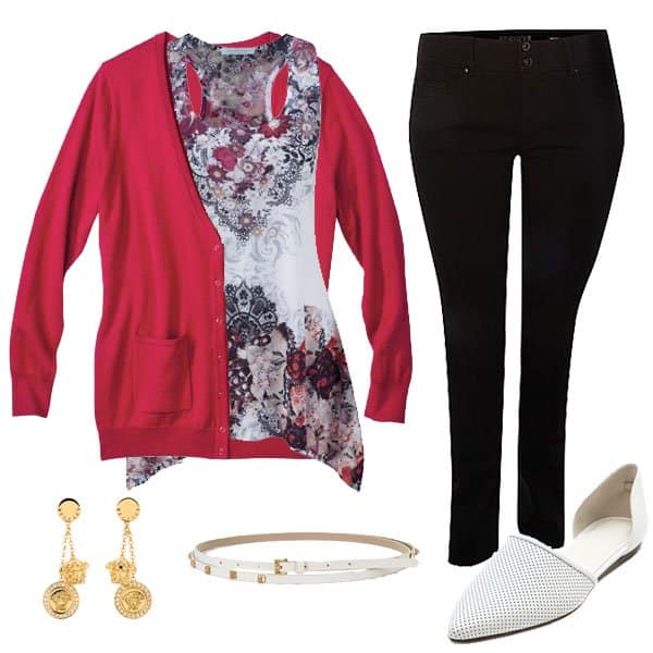 Plus size outfit with skinny jeans