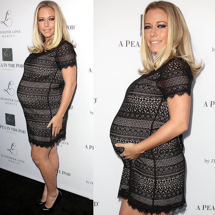 Kendra Wilkinson proved she could rock heels while heavily pregnant