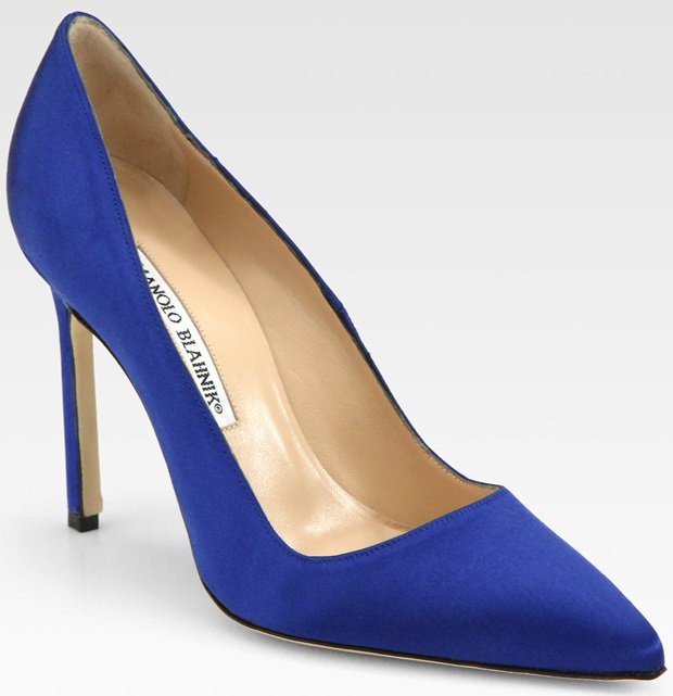 Manolo Blahnik "BB" Blue Point-Toe Pumps