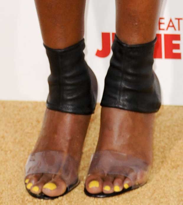 Mary J. Blige wearing Gianvito Rossi sandals