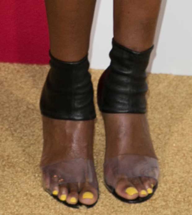 Mary J. Blige wearing Gianvito Rossi sandals