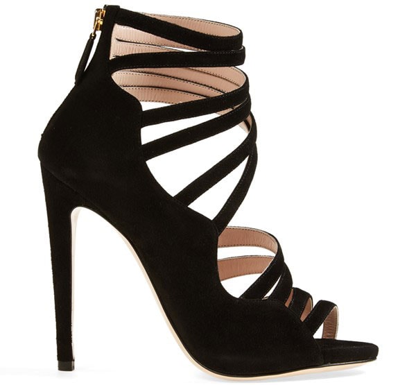 Miu Miu Asymmetrical Strappy Sandals