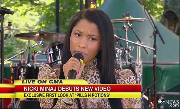 Nicki Minaj on Good Morning America on June 6, 2014
