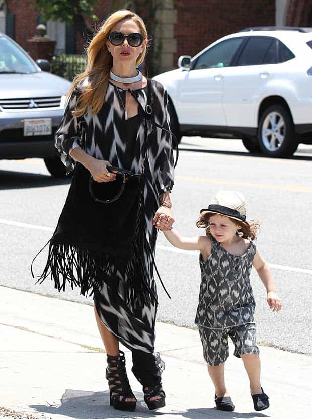 Rachel Zoe and son Skyler stun in matching monochrome outfits at Brentwood Country Mart