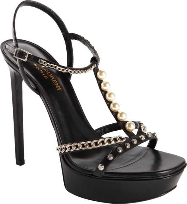 Saint Laurent Black Alice Platform Sandal