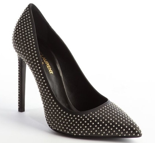 Saint Laurent Paris Studded Pumps Black