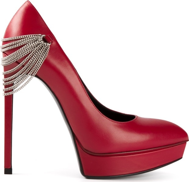 Saint Laurent Classic "Janis" 105 Pumps in Red