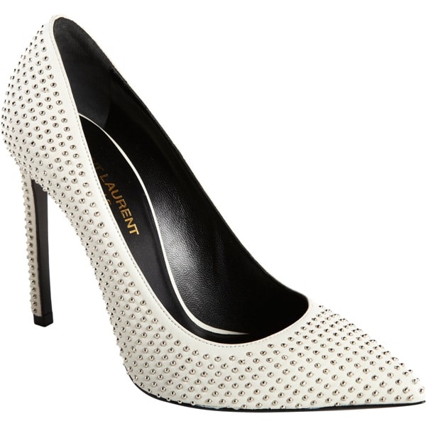 Cheryl Cole s Feet in Saint Laurent Paris Studded Pumps