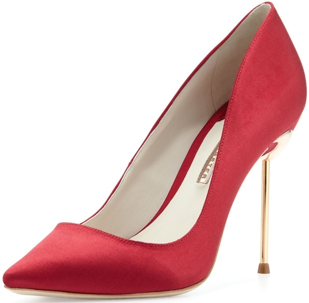 Sophia Webster Coco 5 Satin Point-Toe Pump