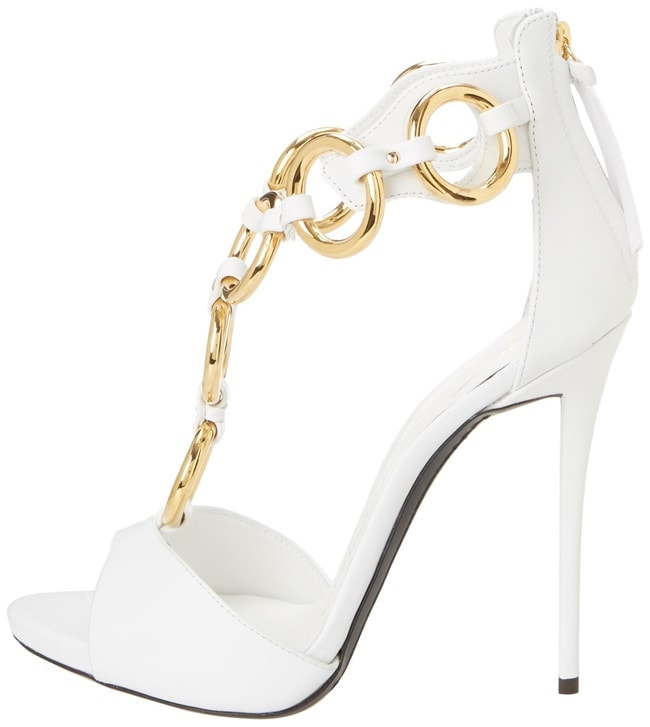 Giuseppe Zanotti Gold-Ring T-Strap Sandals