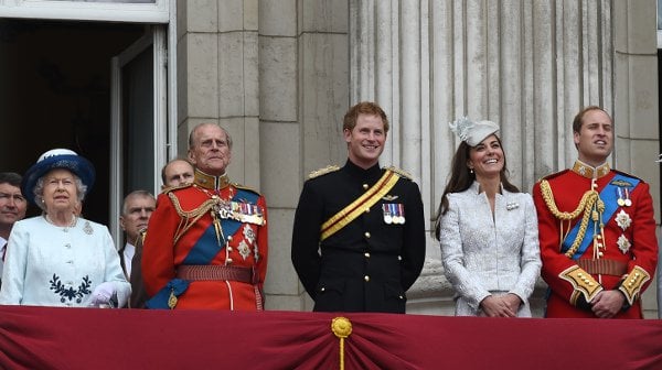 The royal family watching the Trooping the Colour Procession from the balcony