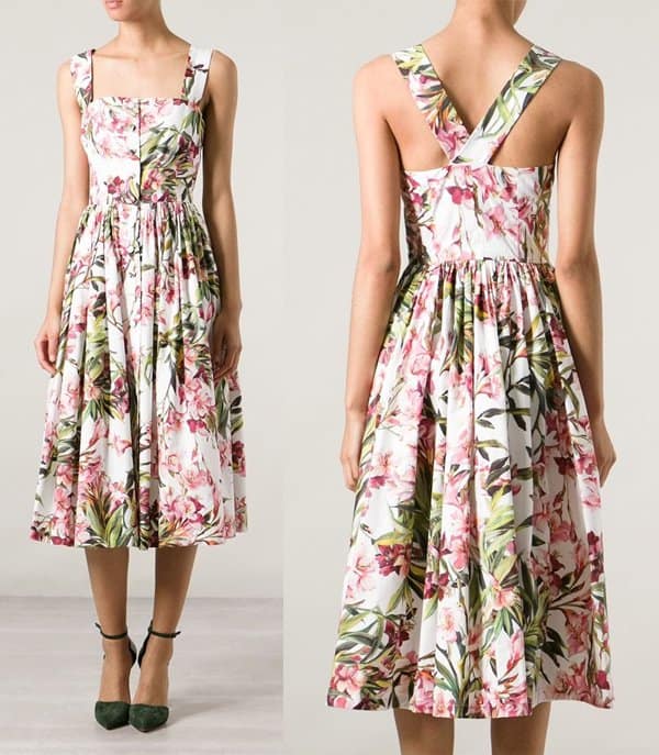 Dolce & Gabbana Flared Floral Print Dress