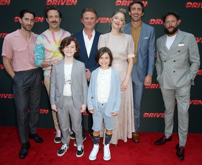 Iddo Goldberg, Jason Sudeikis, Nick Hamm, Judy Greer, Lee Pace, Brad Feinstein, Tyler Crumley, and Asher Miles Fallica at the Los Angeles premiere of their new movie Driven