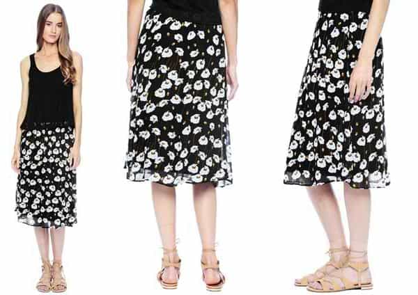 Ella Moss Poppy Fields Print Skirt