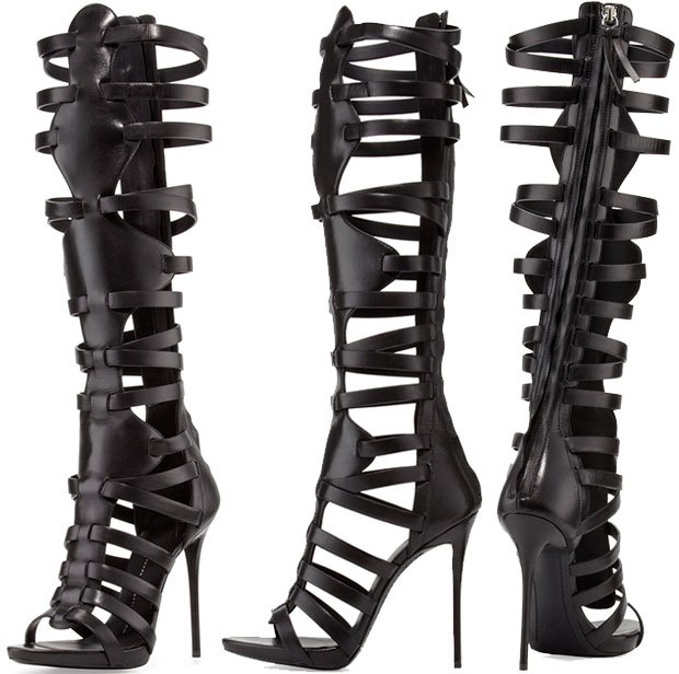 Giuseppe Zanotti High-Heel Caged Knee Sandals