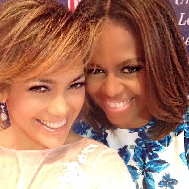 Posted by Jennifer Lopez on Instagram with the caption "Me and my girl @flotus at #LULAC National convention for the empowerment of Latinos. #represent #keynotespeaker #introingthekeynotespeaker #dreambig" on July 10, 2014