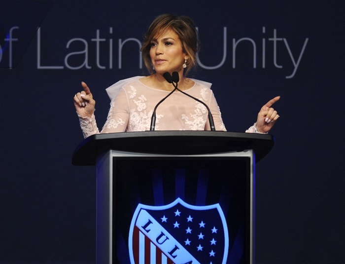 Jennifer Lopez at the 2014 LULAC /NUVOtv Unity Luncheon at the New York Hilton Midtown in New York City on July 10, 2014