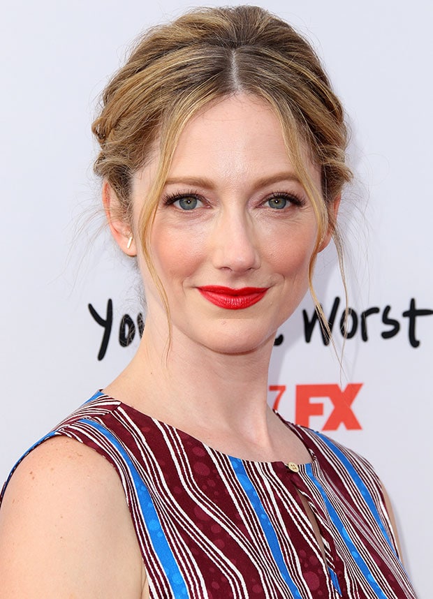 Judy Greer's bright red lip shade