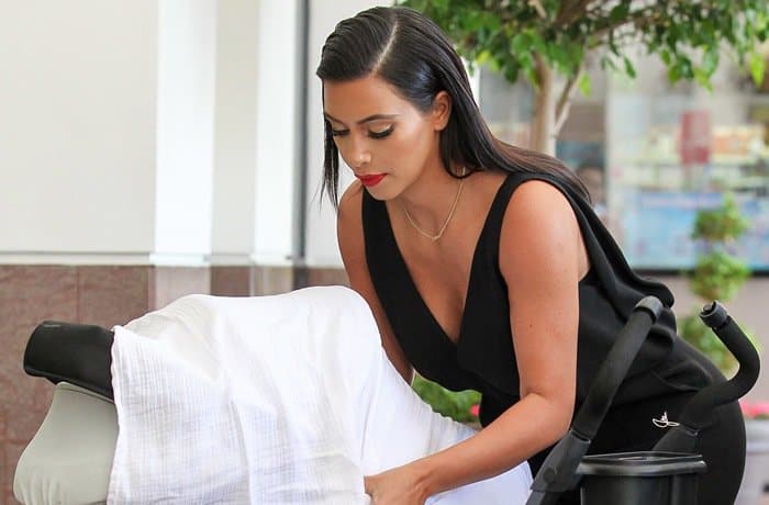 Kim Kardashian leaves a studio in Los Angeles to take her daughter for a doctor visit in Los Angeles on June 24, 2014