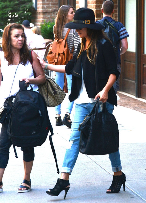 Lea Michele leaving her hotel in Manhattan