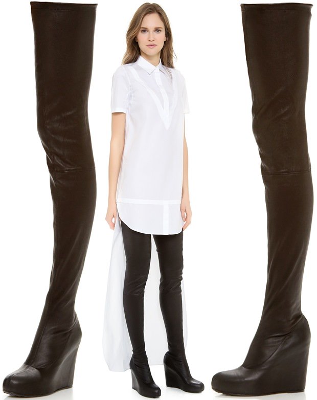 Maison Martin Margiela Thigh High Wedge Boots