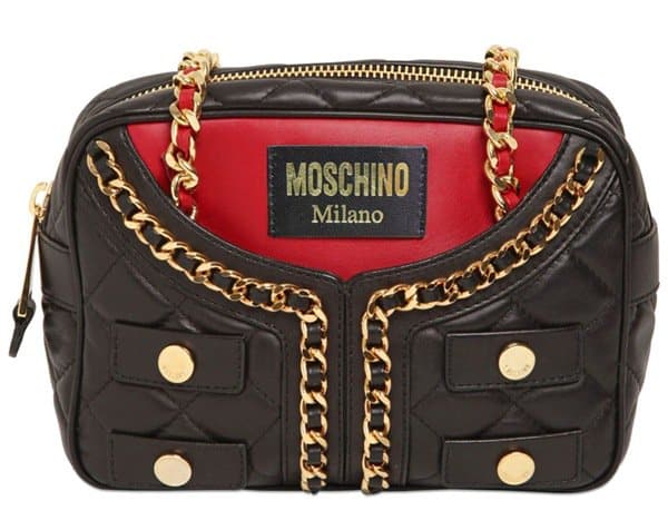 Moschino Quilted Jacket Nappa Leather Bag