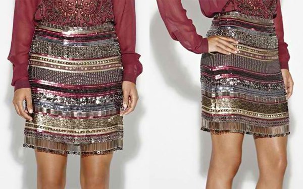 Nicole Miller Artelier Baba Fringe Skirt