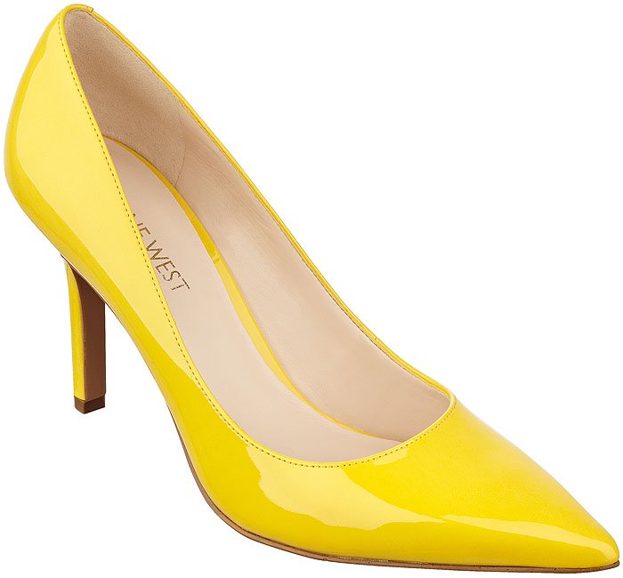 Nine West "Martina" Pumps in Yellow Synthetic