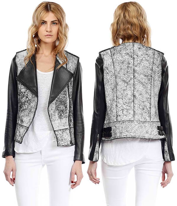 Nour Hammour "Maya" Cracked Moto Jacket