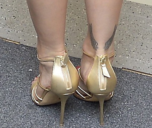 Rita Ora wearing Casadei sandals