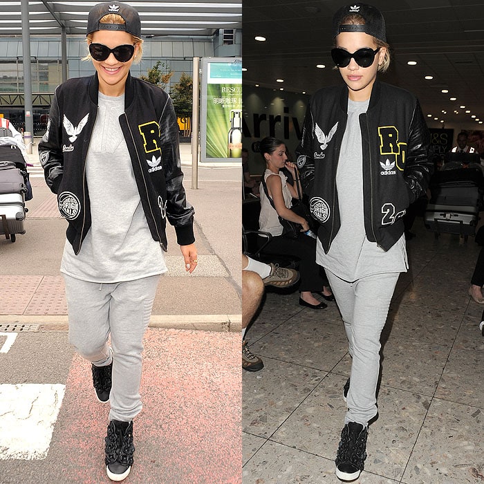 Rita Ora styled her sweatsuit with one of the trendiest fashion sneakers