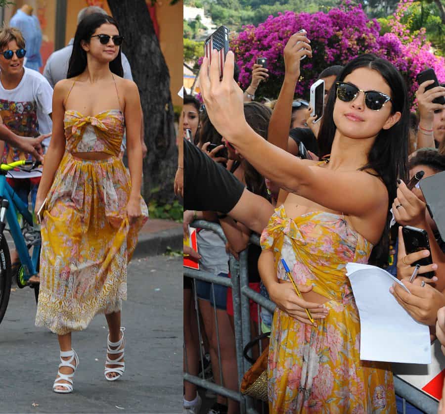 Selena Gomez enjoys a day off in Ischia with friends in Ischia
