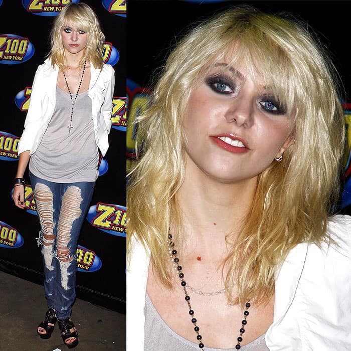 Taylor Momsen wears shredded jeans at Z-100's Zootopia 2009 concert